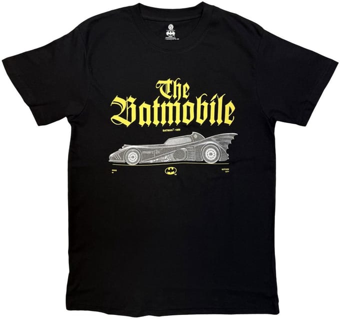 DC Comics Batman - The Batmobile Heren Tshirt - M - Zwart