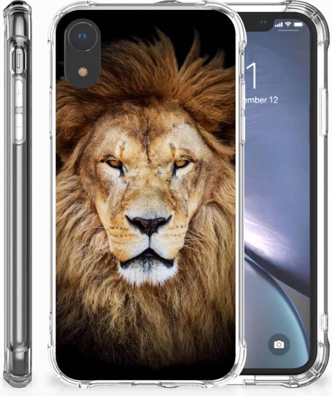Back Cover voor Apple iPhone Xr Case Anti-shock Leeuw