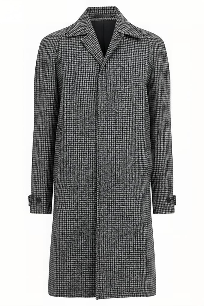 AllSaints Goodman Coat Brown Größe: 36 | Einreihige Mäntel Outlet | Herren | Braun