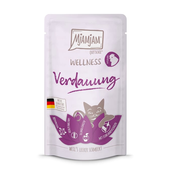 12x 125g MjAMjAM Wellness Spijsvertering - Kip natvoer voor katten