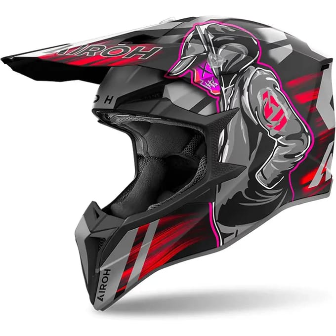 Airoh Wraaap Cyber Rood Matt Offroad Helm - Helm