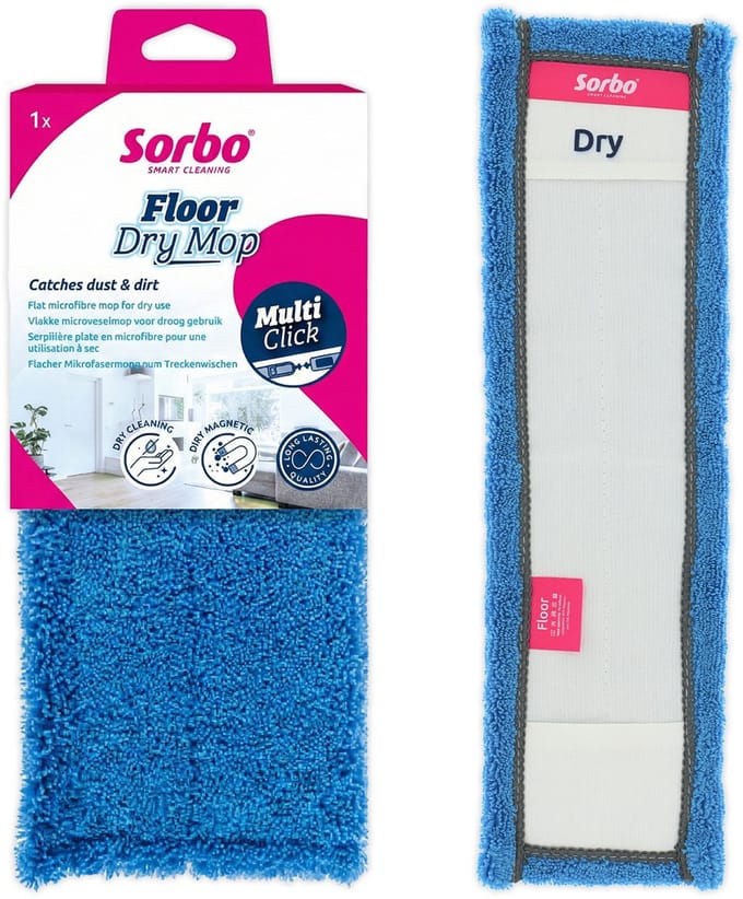 Sorbo Floor Dry Mop - Microvezel Vloerdoek - Stoffen - Multi-Click Lijn