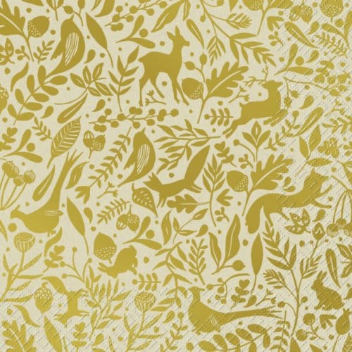 Stewo servetten kerst mindful gold, formaat 33 x 33 cm.