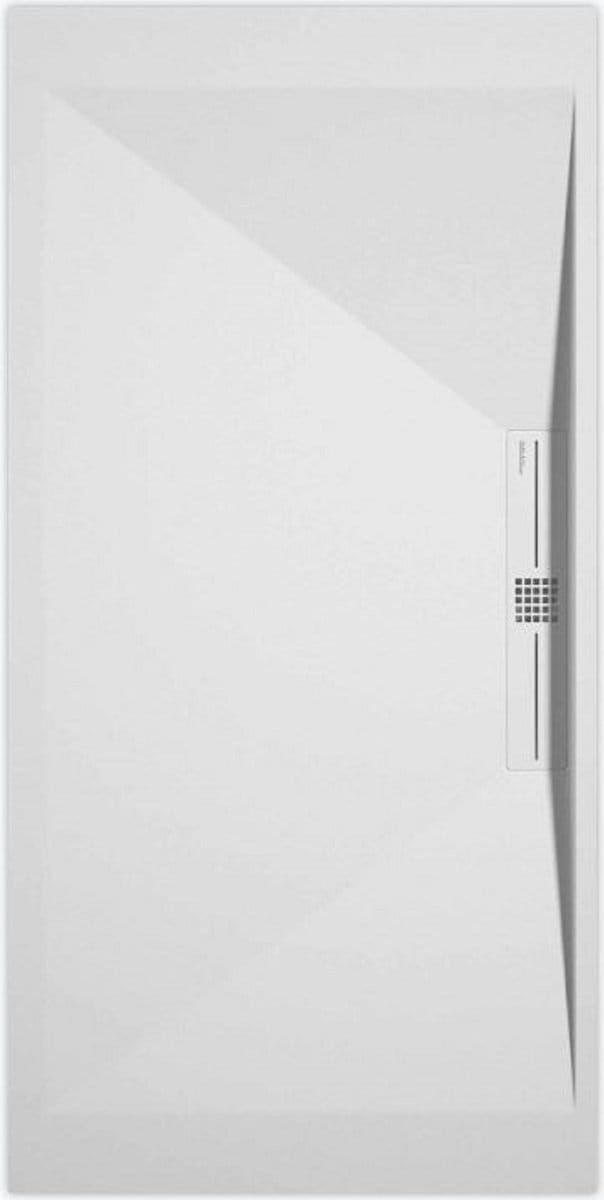 Sanifun douchebak Stone Side White Smooth 1600 x 800 P