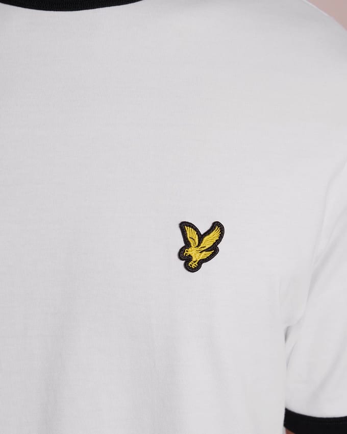 Ringer Katoenen Crew Neck T-Shirt