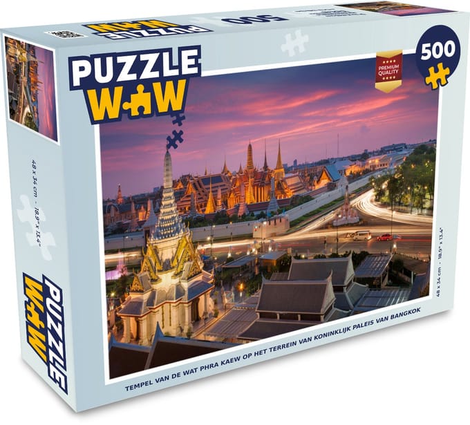 Puzzel Thailand - Paleis - Schemering - Legpuzzel - Puzzel 500 stukjes