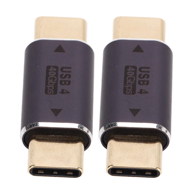 2 stuks Type C Mannelijk naar Type C Mannelijk Adapter 40Gbps 100W Rechte Mini USB C Adapter voor Laptop
