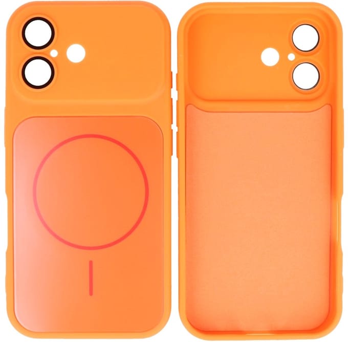 MagSafe Telefoonhoes – Shockproof Case met Camera Bescherming – Geschikt voor iPhone 17 - Oranje