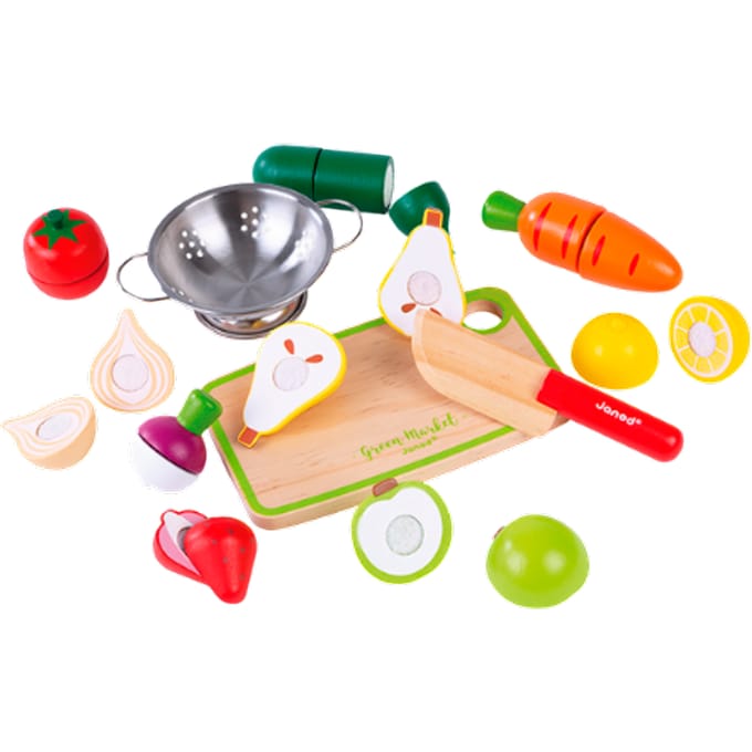 Janod Groene Markt Fruit & Groente Speelset - 12 stuks