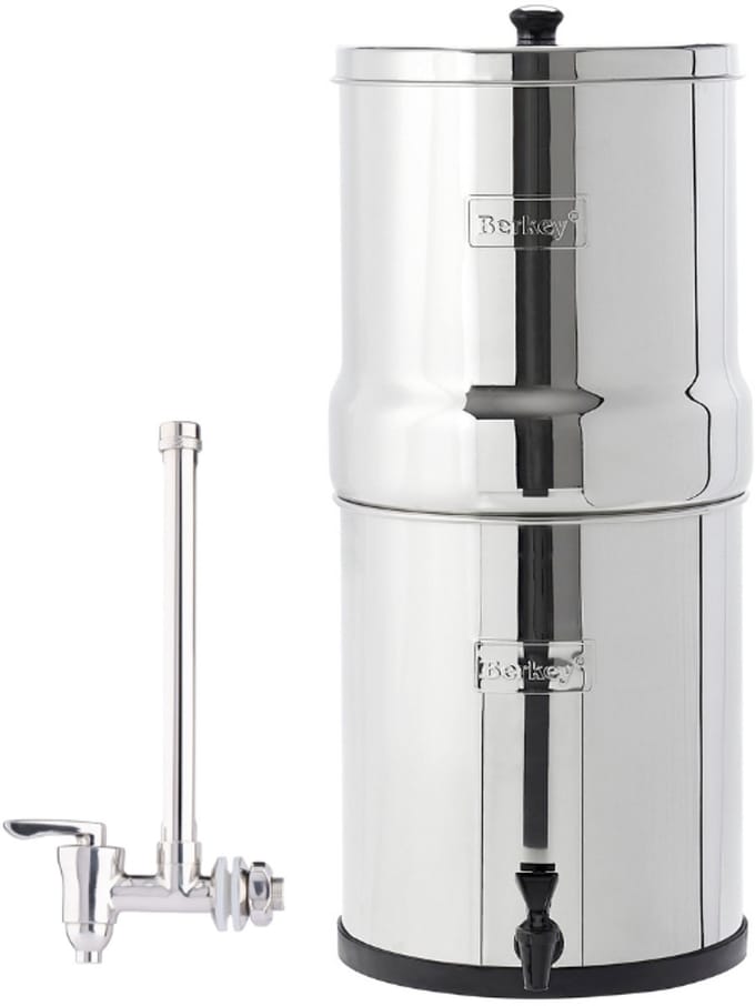 Big Berkey Set: Waterfilter 8,5L + RVS - 7 inch Spigot