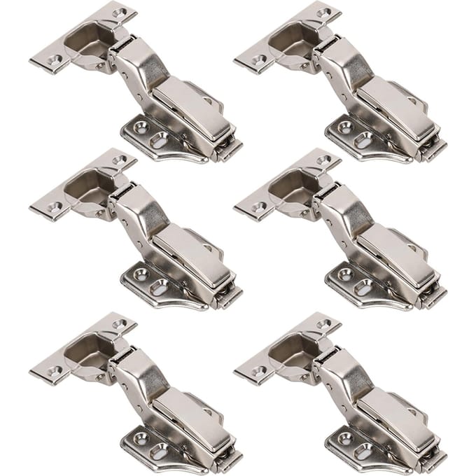 3 Sets Scharnieren voor Kantoor 2-Staps Hydraulisch Vernikkeld 4-Gats Grote Bocht A2202C
