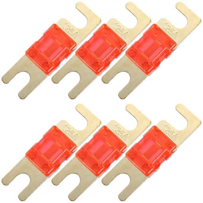 Cosensi - Dailygoods - Set van 6 Mini ANL Zekeringen 125A voor Auto en Boot