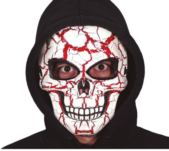 Masker PVC Schedel met bloed