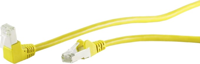 S/FTP CAT6 Gigabit netwerkkabel haaks/recht / geel - 20 meter