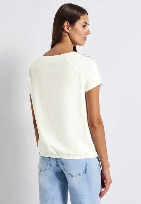 Shirt met schouderdetail