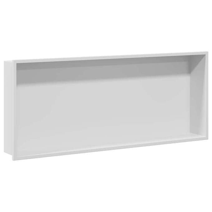 vidaXL - Douche - Niche - Wit - 75 - x - 30 - x - 9,5 - cm - Roestvrij - staal