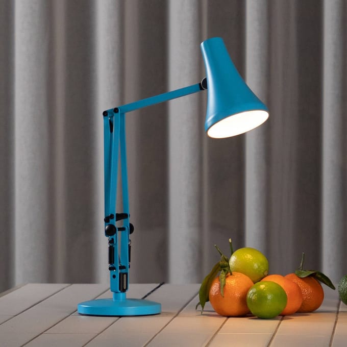 Anglepoise LED tafellamp 90 MINI MINI VIVID, turkooisblauw USB