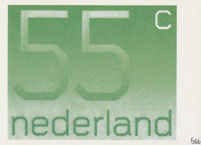 Briefkaart met afbeelding Cijfer postzegel