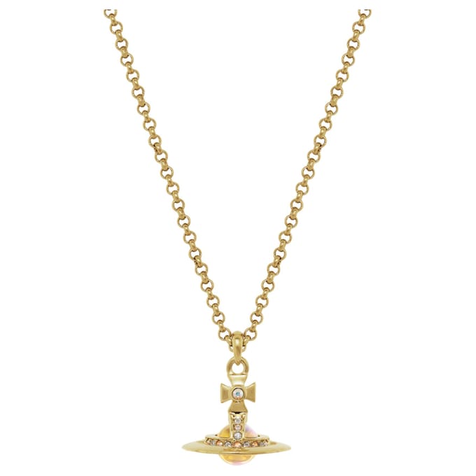 Vivienne Westwood Saturn Ring Pattern Design Laiton Collier Femmes collier Or 63020098-02R995 Basic Packaging-Dust Bag+Box beige