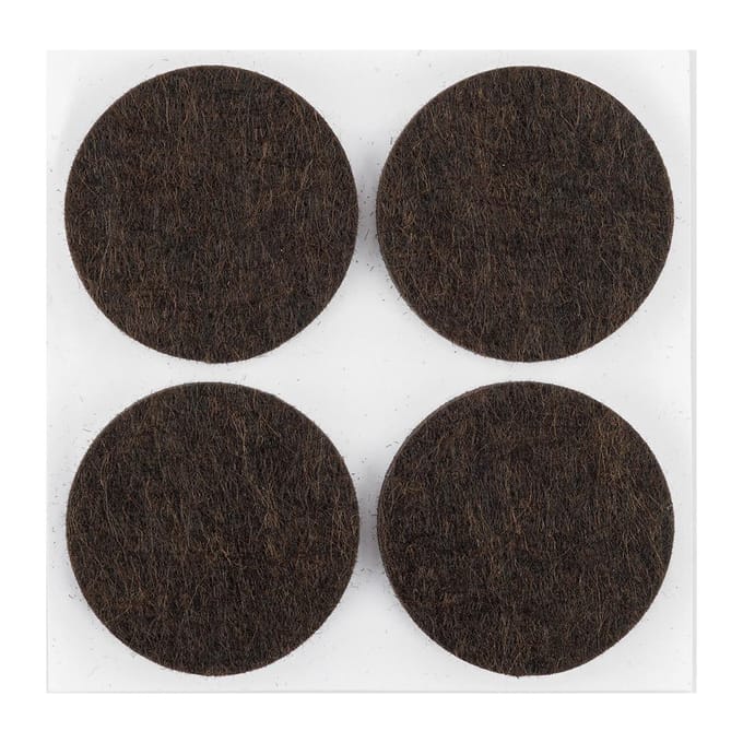 NEO TOOLS - Vilt Ronde Zelfklevende Pads - Donkerbruin - 40mm - 4 stuks
