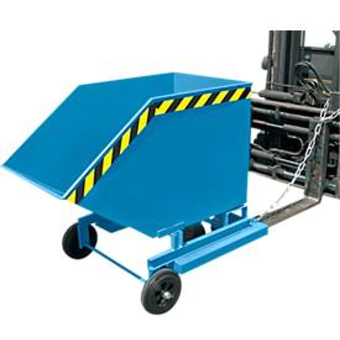 Kiepbak met wielen type KW-ET 1000, blauw