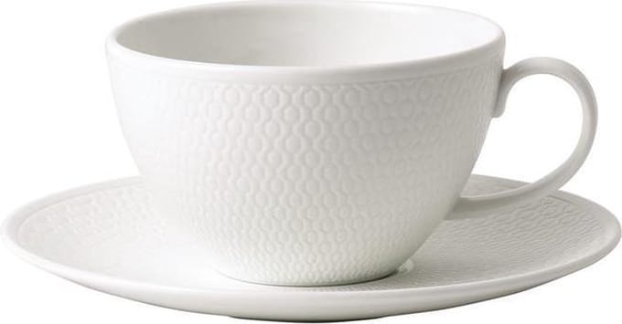 Merkloze Porseleinen Theekop met Schotel, 260ml