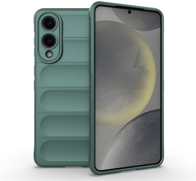 MobyDefend Hoesje - Geschikt voor Samsung Galaxy S25 Edge - TPU Gripcase - Groen