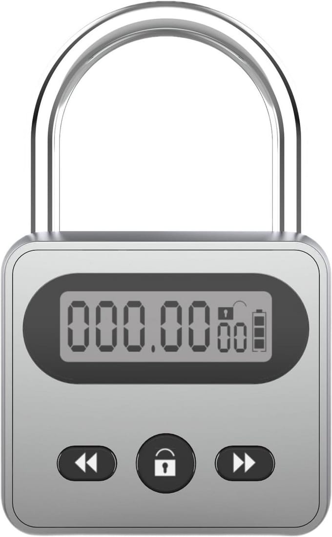 Multifunctioneel Ingebouwd Hangslot met Timer en Backlit Display - Voorkom Verslaving en Slechte Gewoonten