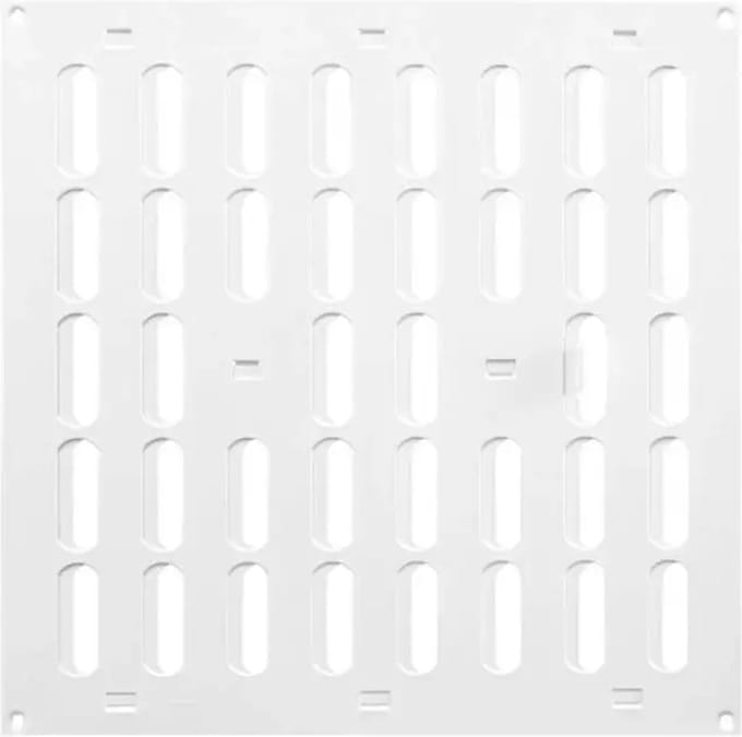 Metalen rooster verstelbaar 300x300 wit - MR3030R - RAL9016