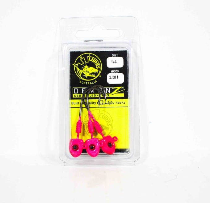 Tackle Tactics TT Demonz Jig Head 1/4oz 3/0H 3/pack Roze (7464) yellow