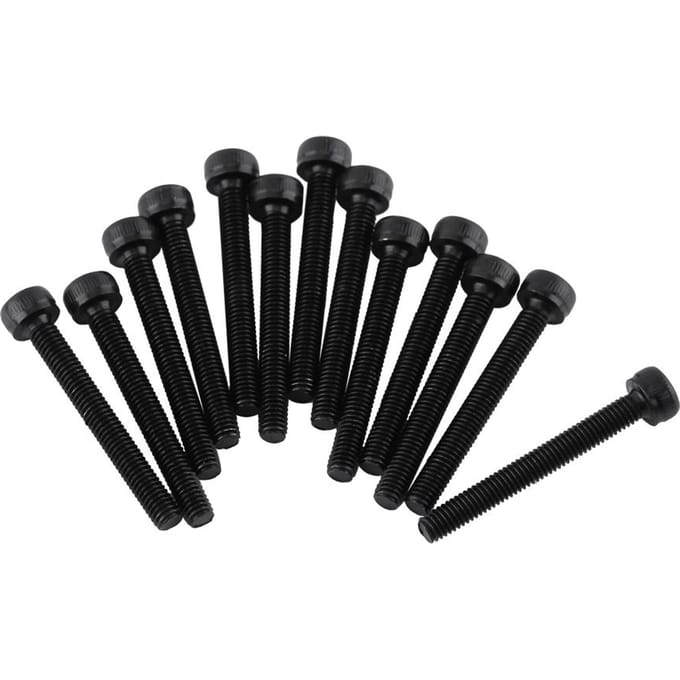 M3 Vis à tête creuse hexagonale noire Set de boulons (M3*25mm,Entièrement Fileté,50pcs)