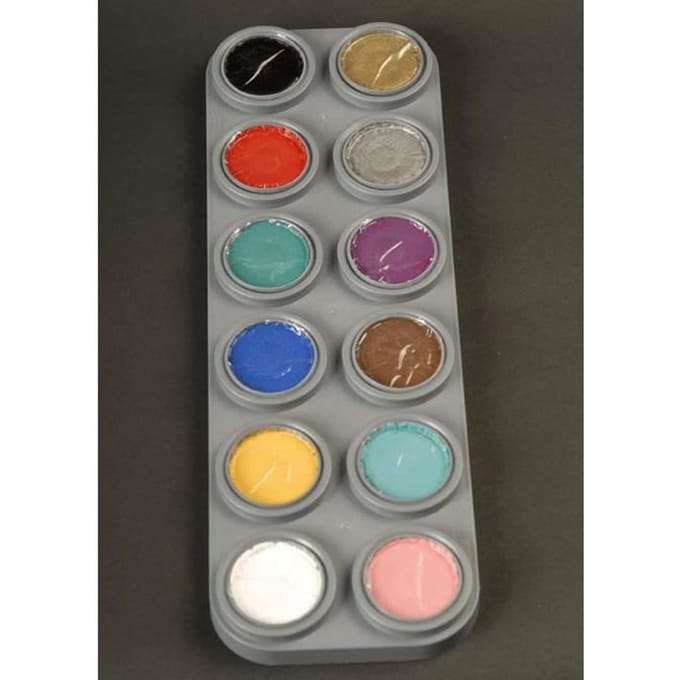 Grimas Water Make-Up - Schmink palet met 12 kleuren - Waterbasis