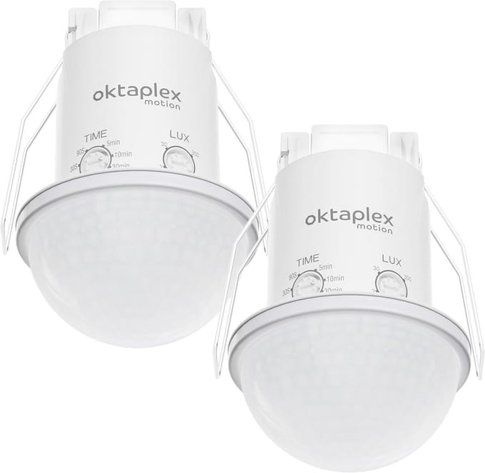 360 Graden Inbouw Bewegingsmelder Plafond IP54 PIR-sensor 10m Bereik Wit