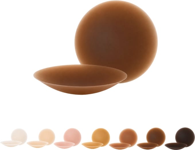 BOOBEES Silicone Nipple Covers - Size S - 8cm - Cacao