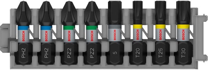 Bosch PRO Slagmoer-mengverpakking PH2(x2); PZ2(x2); H5; T20; T25;...