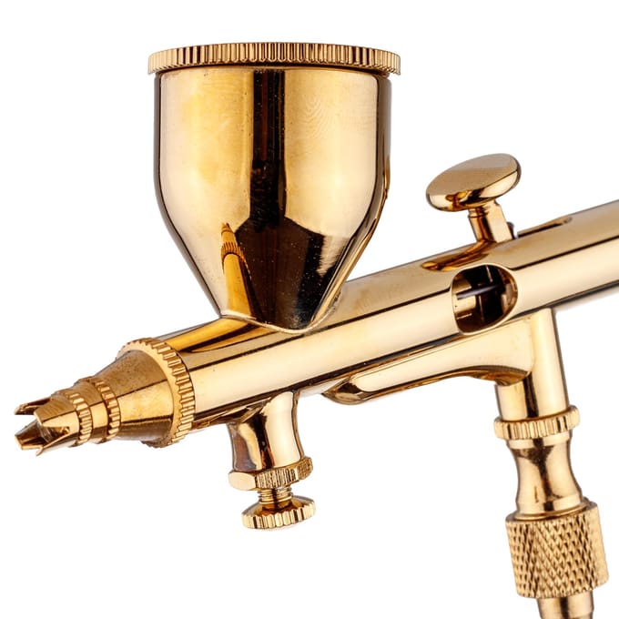 Precisie Aerograaf GOLD 0,2mm Dubbele Actie voor Modelbouw