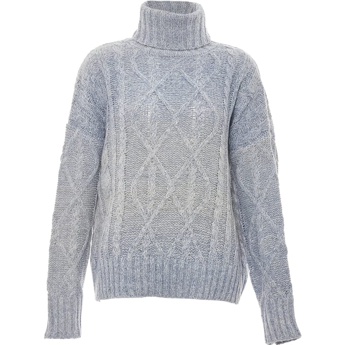 Mymo Trui met coltrui Dames Blauw wol wit