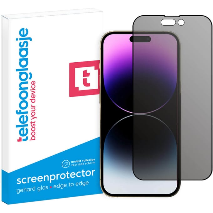 iPhone 14 Pro Max Privacy screenprotector gehard glas Edge to Edge
