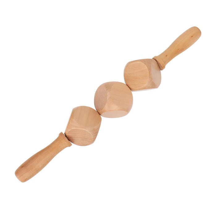 Houten Schraper Roller Stok Handmatige Release Cellulitis Spierontspanning Meridianen Ontstoppen Trigger beige