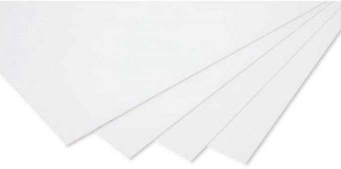 Polystyrol 1,5MM 50X25CM Wit – Hobbyplaat voor Architectuur & Miniaturen