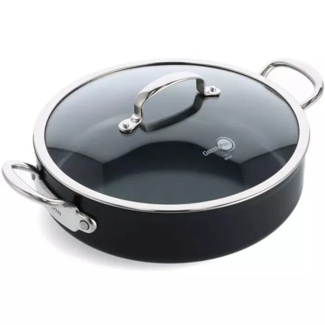 GreenPan Barcelona Pro hapjespan 30 cm - 5,5l- met deksel - PFAS-vrij