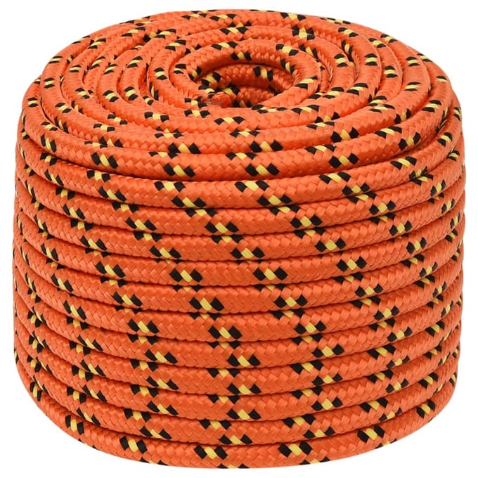 vidaXL - Boottouw - 14 - mm - 100 - m - polypropyleen - oranje