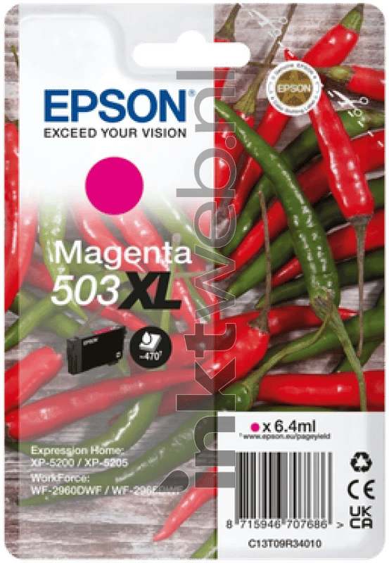 Epson Inktcartridge 503XL (C13T09R34010) Magenta Hoge capaciteit