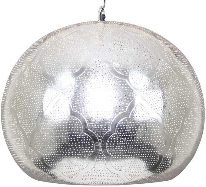 Safaary - Oosterse Hanglamp Lina Zilver Ø 46 x 39cm