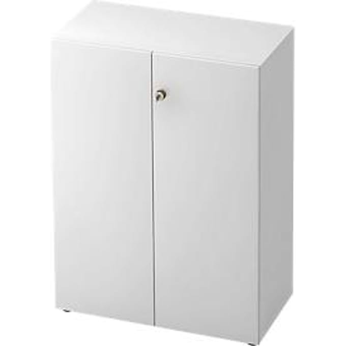 TOPAS LINE archiefkast, 3 dossierhoogtes, afsluitbare deuren, wit/wit