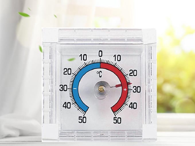 Thermometer zelfklevend - Raamthermometer - Raam - buiten - Plakthermometer | -50°C - +50°C