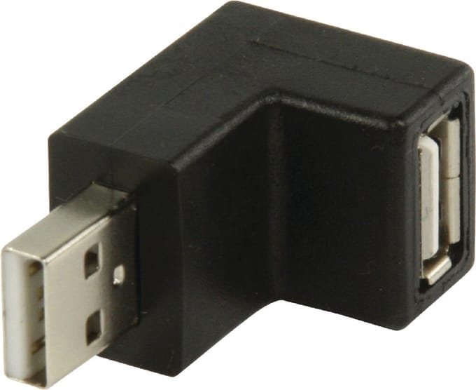 Goobay USB-A-adapter 90°, 2,5 W, 0,5 A, 480 Mbit/s, USB 2.0, Bulk