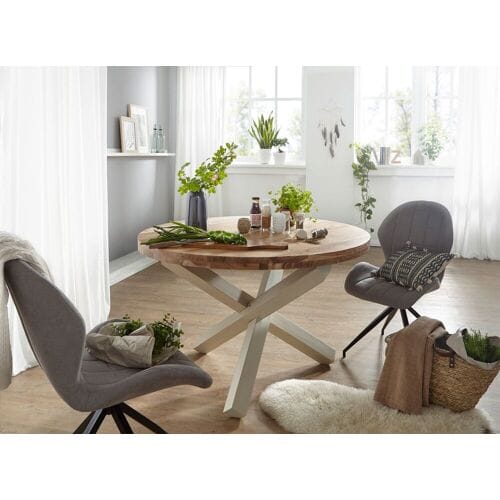 Wohnling Ronde eettafel acaciahout 120 cm