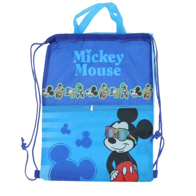 Mickey Mouse Gymtas met rits - Zwemtas - 40 cm - Blauw - Voor Kinderen