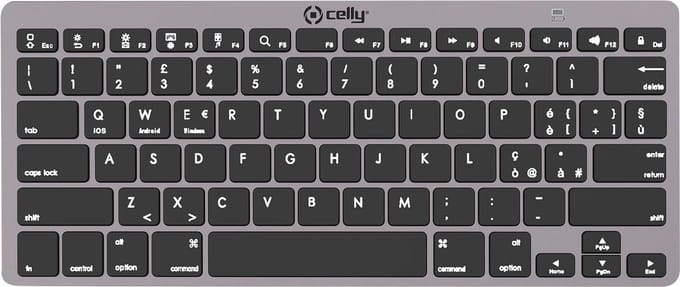 Celly Toetsenbord Smart Worker Draadloos Qwerty Grijs